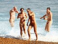 Image 22People bathing naked after the World Naked Bike Ride in Brighton, 2017 (from Naturism)