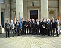 Dublin members of the Merchant Navy Association, Irish Naval Association, Maritime Institute of Ireland and the Royal Naval Association (Dublin) attending the Belfast Commemoration