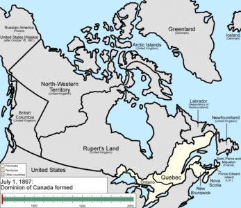 Evolution of the provinces and territories of Canada, by Golbez