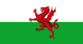 Variant flag of Wales used during the British Antarctic Expedition. (1910–1913)[31]