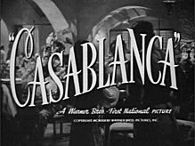 映画『カサブランカ』のトレーラー。1939年以降終生フランス国籍のクーデンホーフ＝カレルギーは手続きに手間取りながら1940年に米国に亡命している[100]。