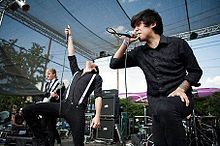 Crown the Empire performing in 2012.