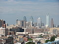 Philadelphia skyline as seen from the Historic District