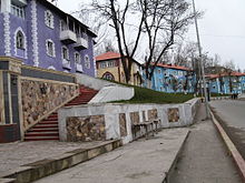 Examples of the German-built apartment buildings in Daşkəsən.