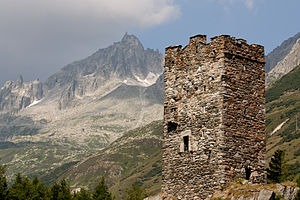 La tour d'Hospental dans le canton d'Uri.