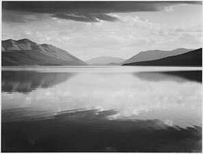 Evening, McDonald Lake, Glacier National Park (1942).