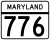 Maryland Route 776 marker