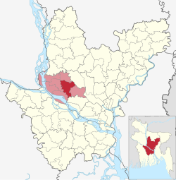 Location of Manikgonj Sadar