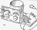 Image 7In the 1920s, the United States government publication, "Construction and Operation of a Simple Homemade Radio Receiving Outfit", showed how almost any person handy with simple tools could a build an effective crystal radio receiver. (from History of radio)