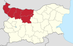 Location of Severozapaden Planning Region