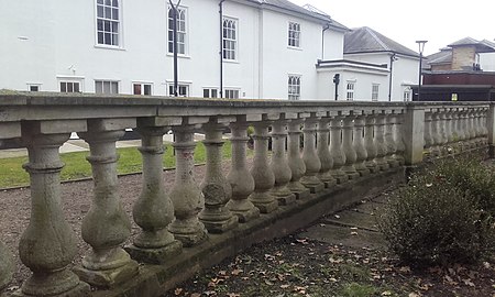 A section of balustrade from London Bridge, now at Gilwell Park in Essex