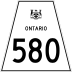 Highway 580 marker