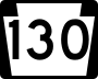 Pennsylvania Route 130 marker