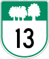 Route 13 marker