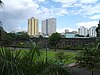 The Plaza de Armas surrounded by the walls of Fort Santiago