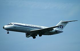 Un McDonnell Douglas DC-9 de SAS similaire à l'appareil impliqué.