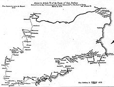 Treaty of San Stefano (1878) showing the boundaries of Bulgaria.