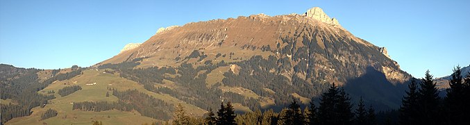 Vue sur la montagne depuis le sud-ouest (Bumbach).