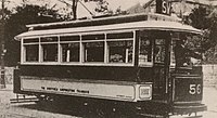 Sheffield Tramways No.56 before entering service in Glossop