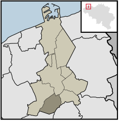 Location of Sint-Michiels in Bruges