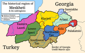 map of Meskheti