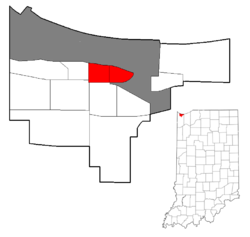 Location within the city of Gary