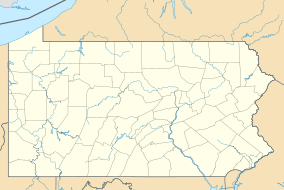 Map showing the location of Big Spring State Park (Pennsylvania)