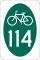 New York State Bicycle Route 114 marker