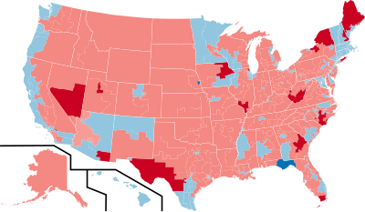 Color coded map of 2014 Senate races