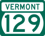 Vermont Route 129 marker