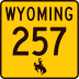 Wyoming Highway 257 marker