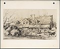 Wayside Inn coach house, drawn by WPA artist sometime between 1935 and 1943