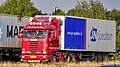 Scania 143M tractor truck with trailer in Europe