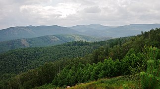 Wooded Ural Mountains of Beloretsky District, Russia