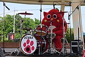 Nyango Star playing the drums