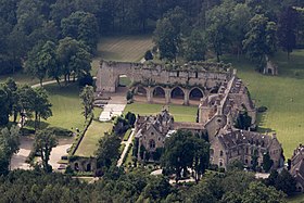 Vue d'ensemble du site de l'abbaye.