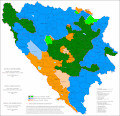 Religious structure of Bosnia and Herzegovina by municipalities in 2013