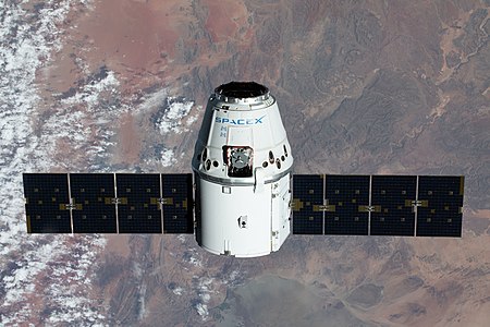 SpaceX CRS-20, by NASA/Johnson Space Center (edited by Nythar)