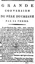 Texte inspiré par le Père Duchesne.