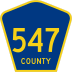 County Route 547 marker