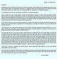 Courrier adressé par Armand Peltzer à Guillaume Bernays le 15 octobre 1881. Guillaume Bernays la retourna à l'expéditeur sans la lire[3].