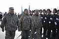 Dmitry Medvedev, Nursultan Nazarbayev, and Kurmanbek Bakiyev inspecting the company in 2009.