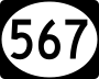 Highway 567 marker