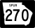 State Route 270 Spur marker