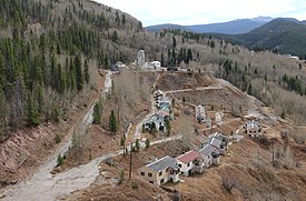Gilman in 2020, showing the abandoned houses and part of the old mine