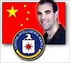 Shriver with CIA logo and flag of China