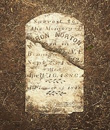 Headstone of Myron Norton at Evergreen Cemetery in Los Angeles