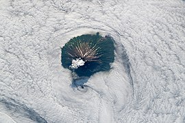 Photo from ISS, surrounded by low clouds