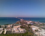 The causeway from the Bahrain side.