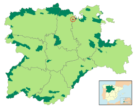 Localización de la zona en Castilla y León